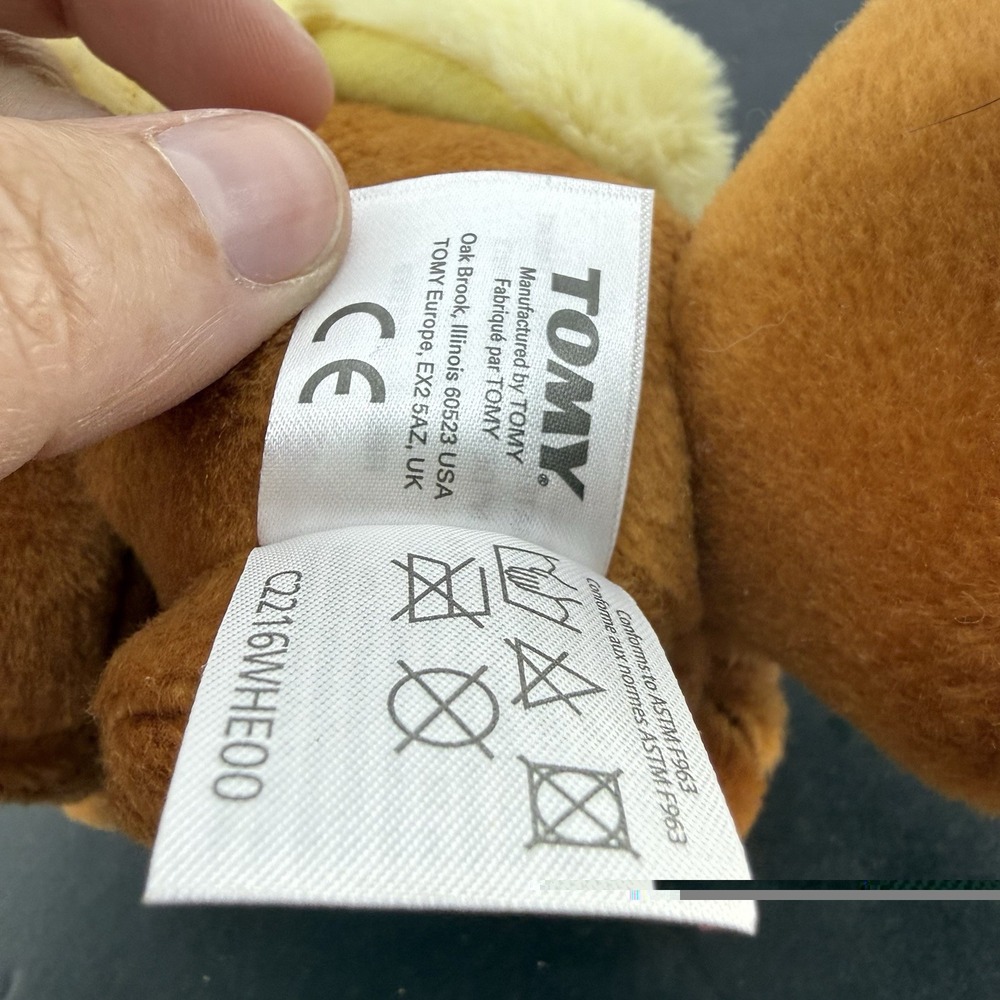 Pokemon Eevee Plush Stuffed Animal Toy Tomy 2016 Nintendo 7" Closed Eyes - Picture 8 of 11